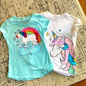 Set of 2 unicorn shirts